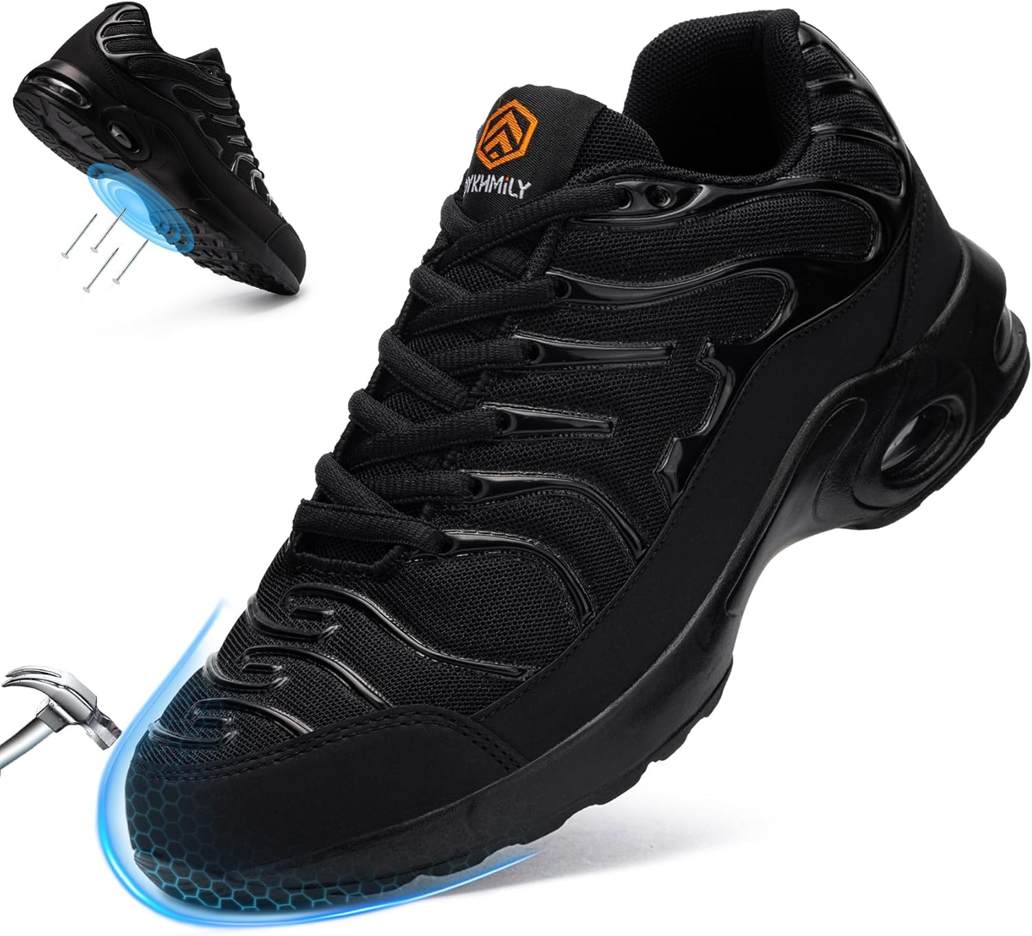 Steel Toe Puncture Proof Safety Trainers for Men and Women, Lightweight Comfort