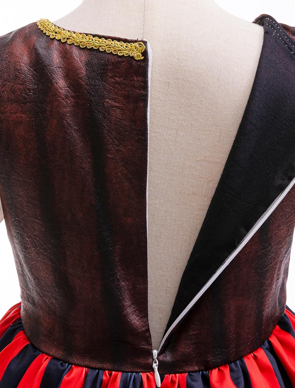 Girls Pirate Costume A-Line Fluffy Dress with Bandana