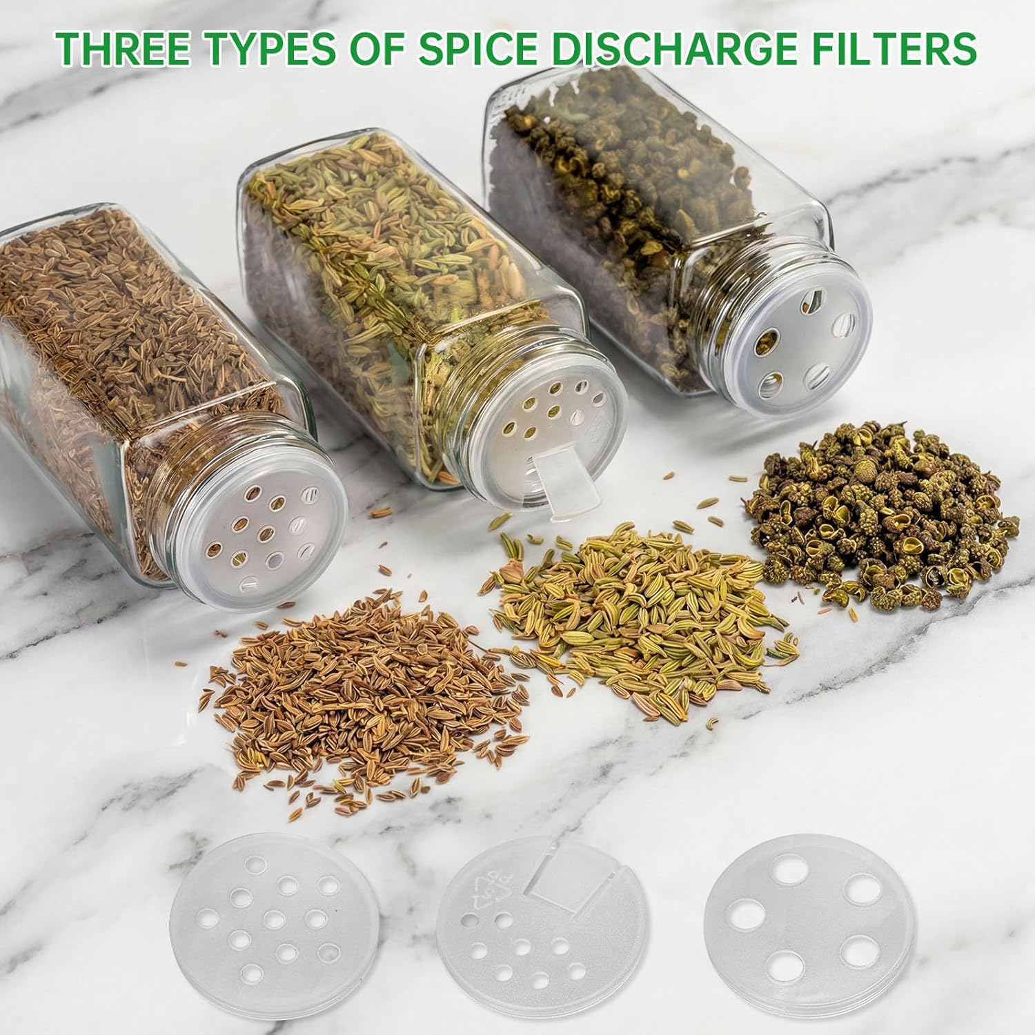 24 Glass Spice Jars with Stainless Steel Lids and Accessories for Organization