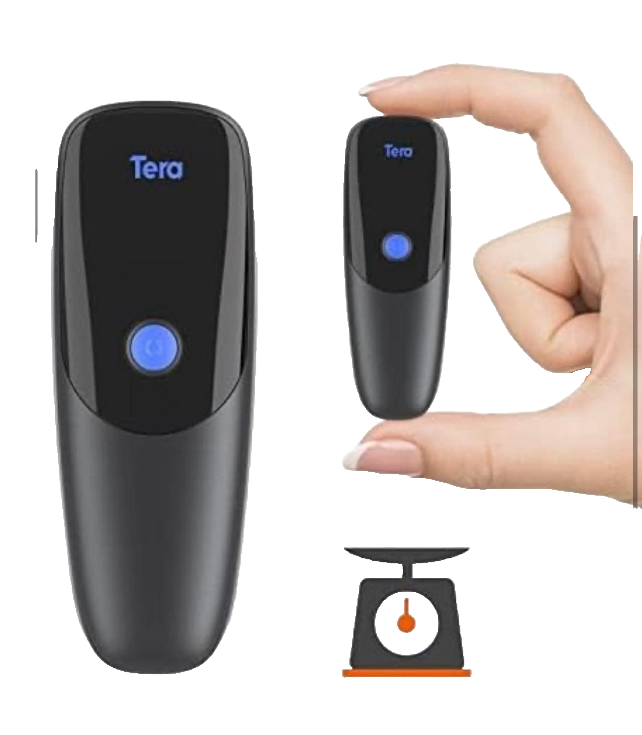 Tera 2D Mini Bluetooth Barcode Scanner 1D/2D/QR Code Reader Wireless USB Wired