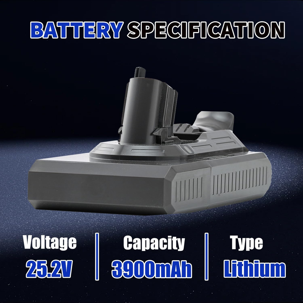 V11 V15 Click-In Replacement Battery for Dyson Cordless Vacuums 25.2V 3900mAh