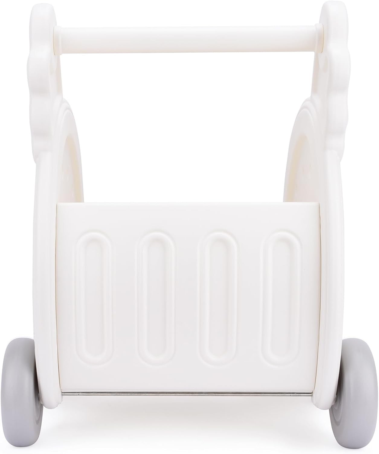 2-in-1 Baby Shopping Cart and Stroller Walker Toy with Storage, White
