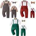 Booulfi Baby Boy Gentleman Suit Christmas Formal Outfit Birthday Fall Clothes