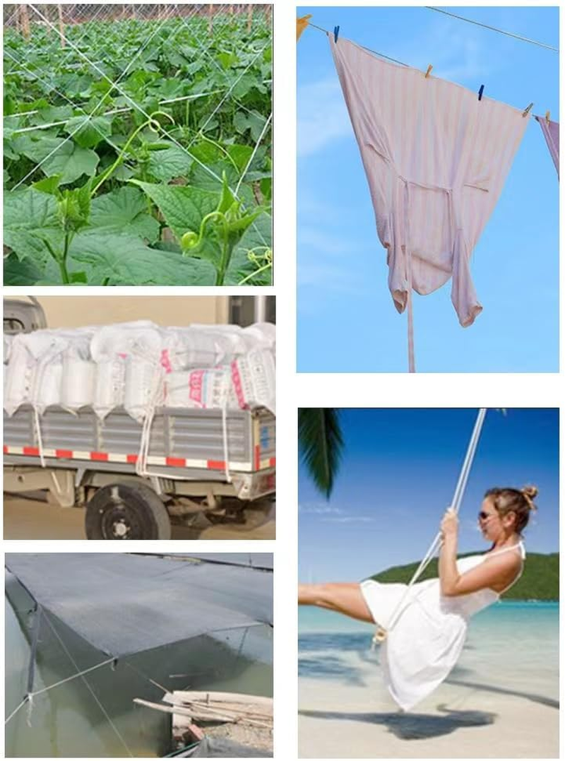 2MM Heavy Duty Braided Nylon Rope 20M - Weatherproof Multi-Purpose Cord