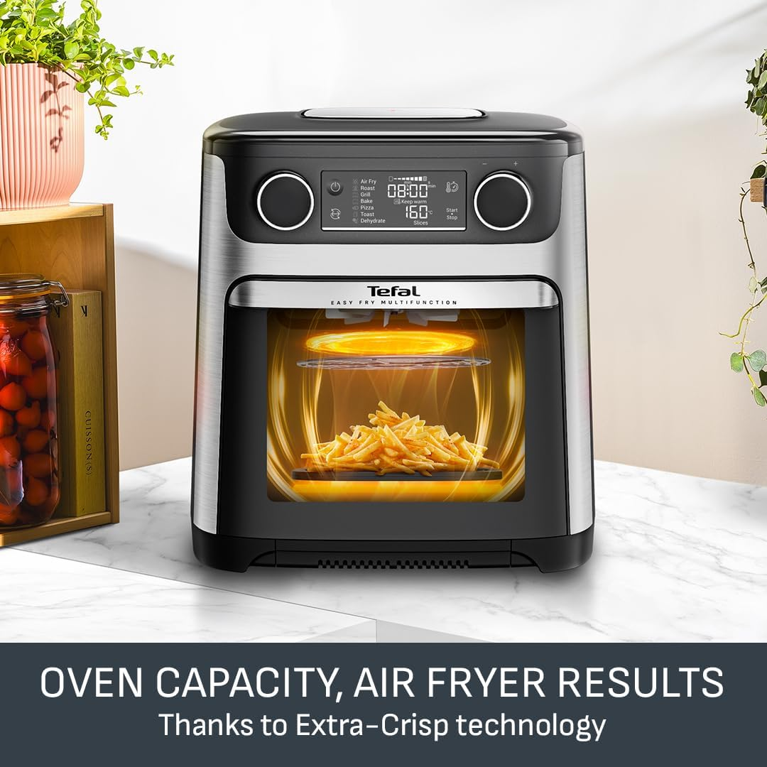Tefal Multifunctional 9-in-1 Air Fryer Oven, 15L Capacity, Stainless Steel