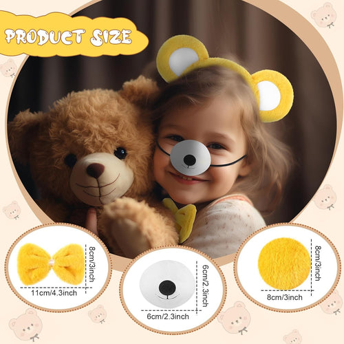 12-Piece Halloween Bear Cosplay Set with Headband, Bowtie, and Tail Accessories