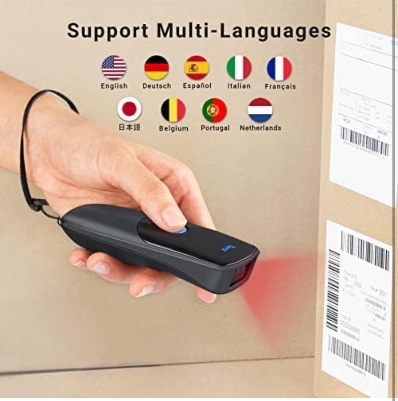 Tera 2D Mini Bluetooth Barcode Scanner 1D/2D/QR Code Reader Wireless USB Wired