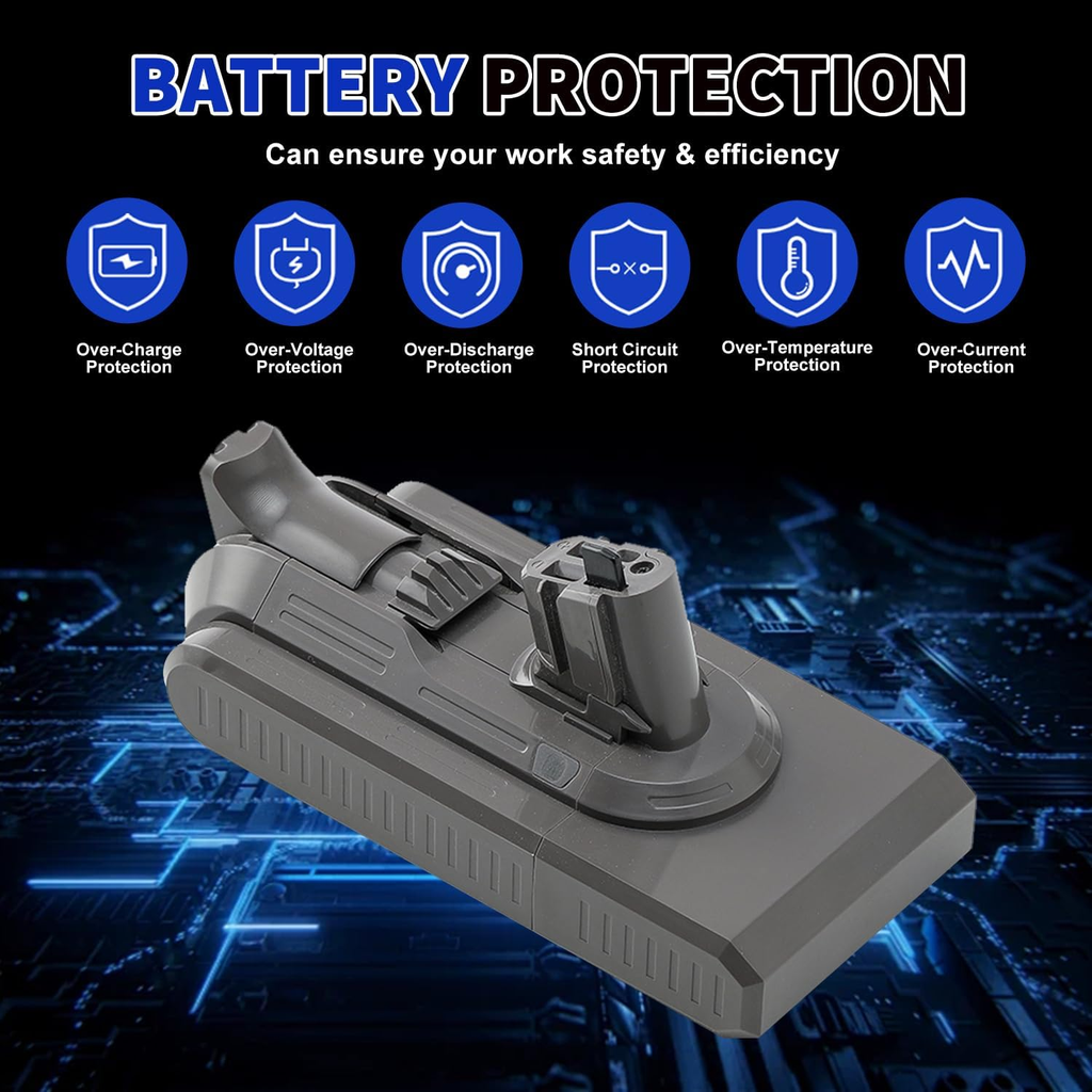 V11 V15 Click-In Replacement Battery for Dyson Cordless Vacuums 25.2V 3900mAh