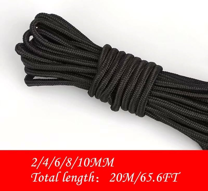 2MM Heavy Duty Braided Nylon Rope 20M - Weatherproof Multi-Purpose Cord