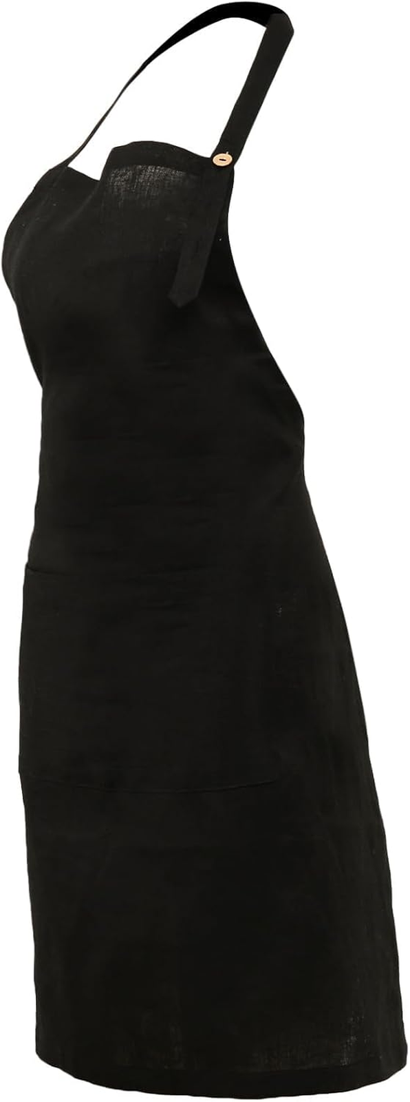 100% Pure Linen Adjustable Apron Dress with Pocket for Men and Women