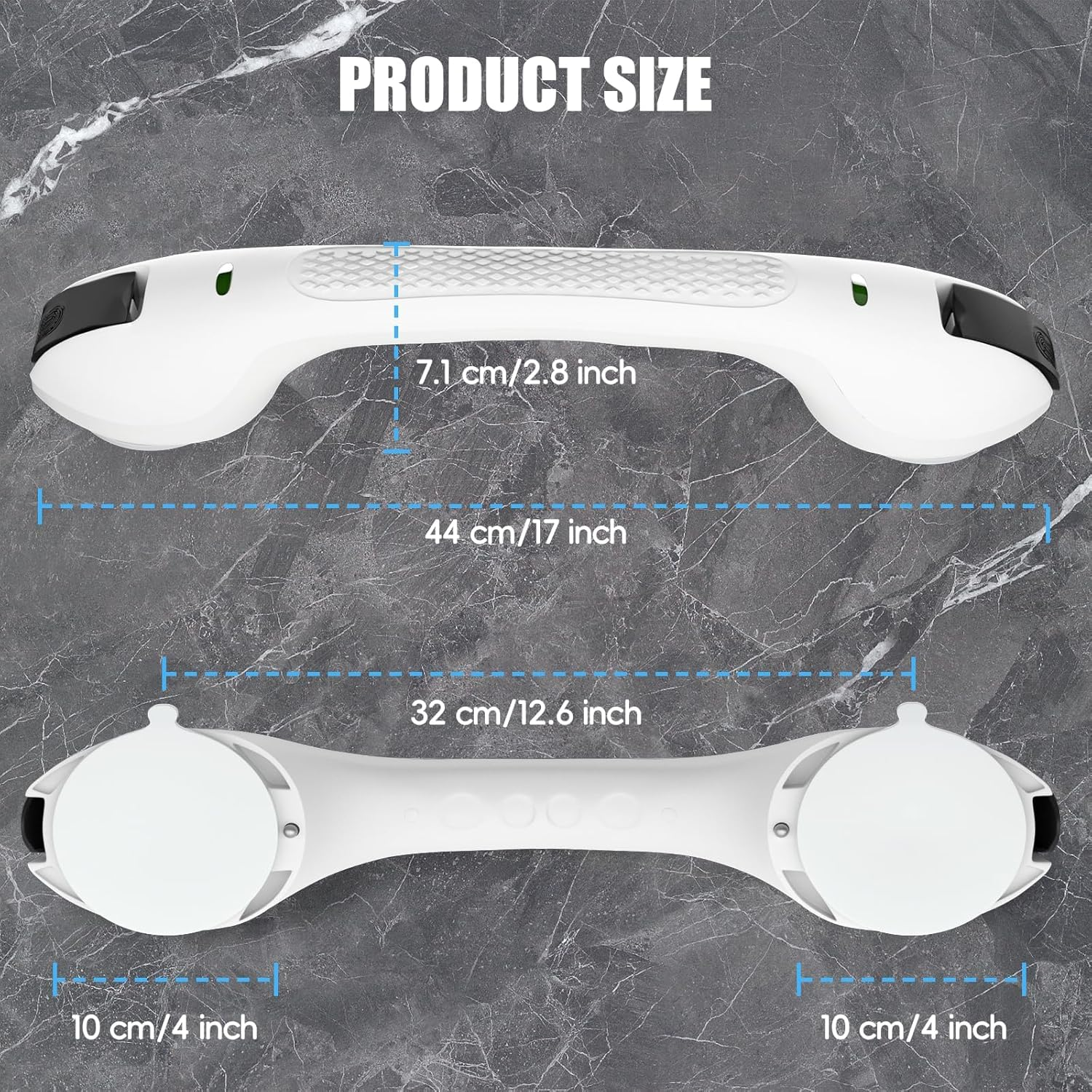 44Cm Suction Grab Rail, 120Kg Load, Ideal for Safety and Support