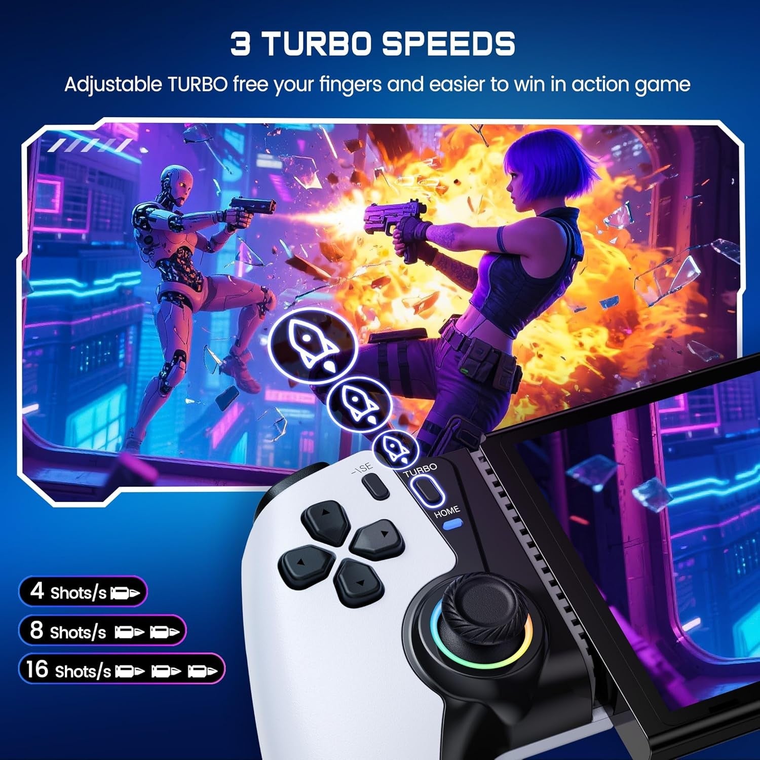 Wireless Bluetooth Gaming Controller for iPhone, Android, Switch, and PC