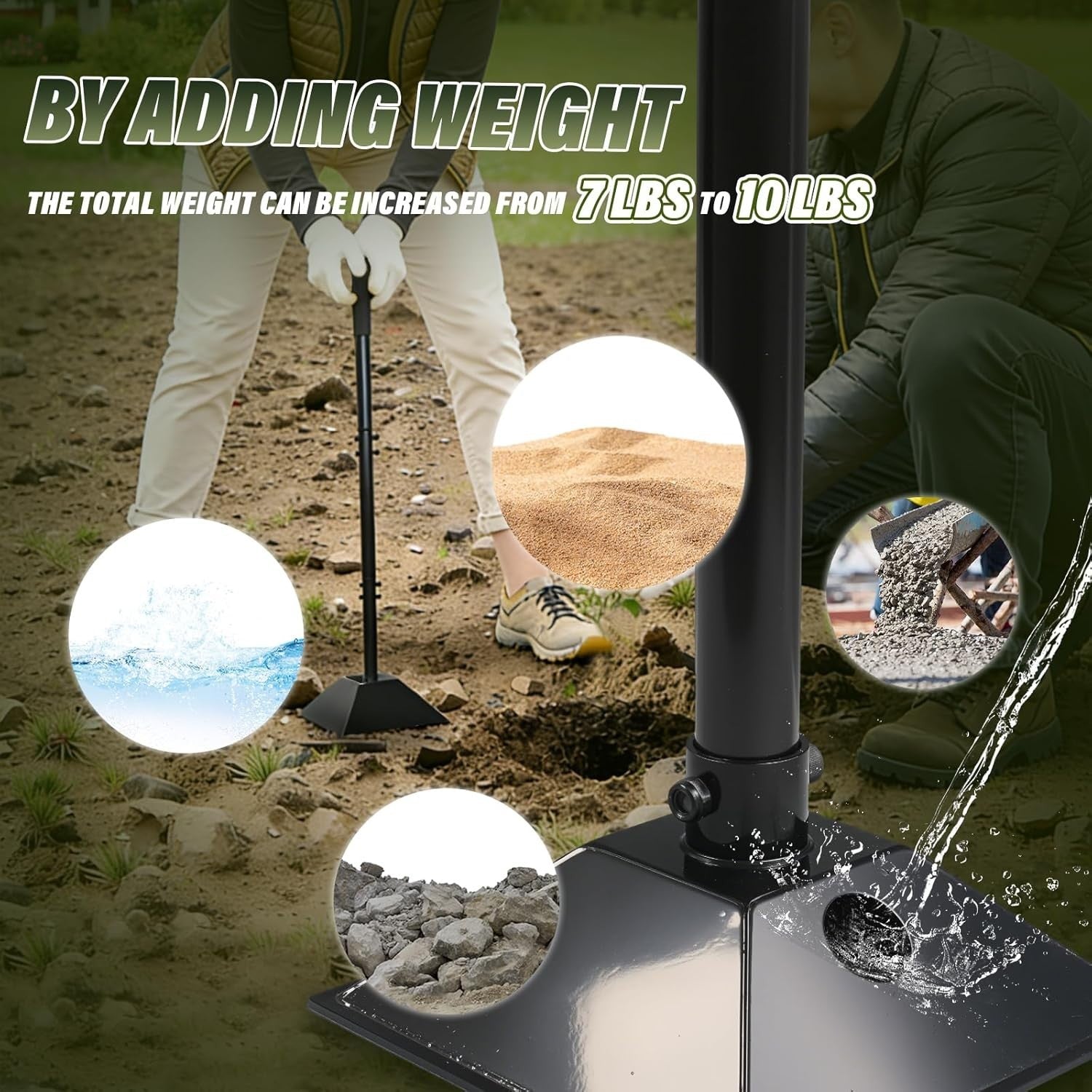 TIHOOK Steel Tamper, Contractor's Tamper with 85cm Height