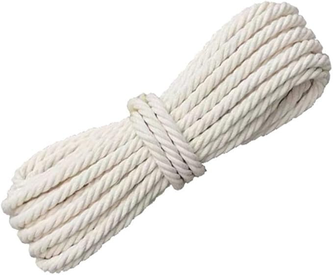 Arightmu 10mm x 10m Natural Cotton Rope Macrame Cord DIY Craft Knitting Beige