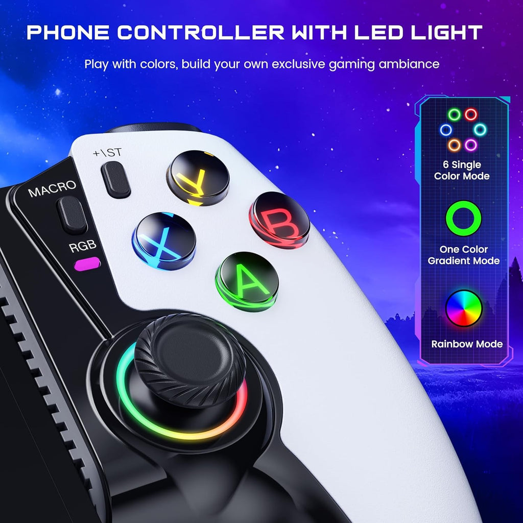 Wireless Bluetooth Gaming Controller for iPhone, Android, Switch, and PC