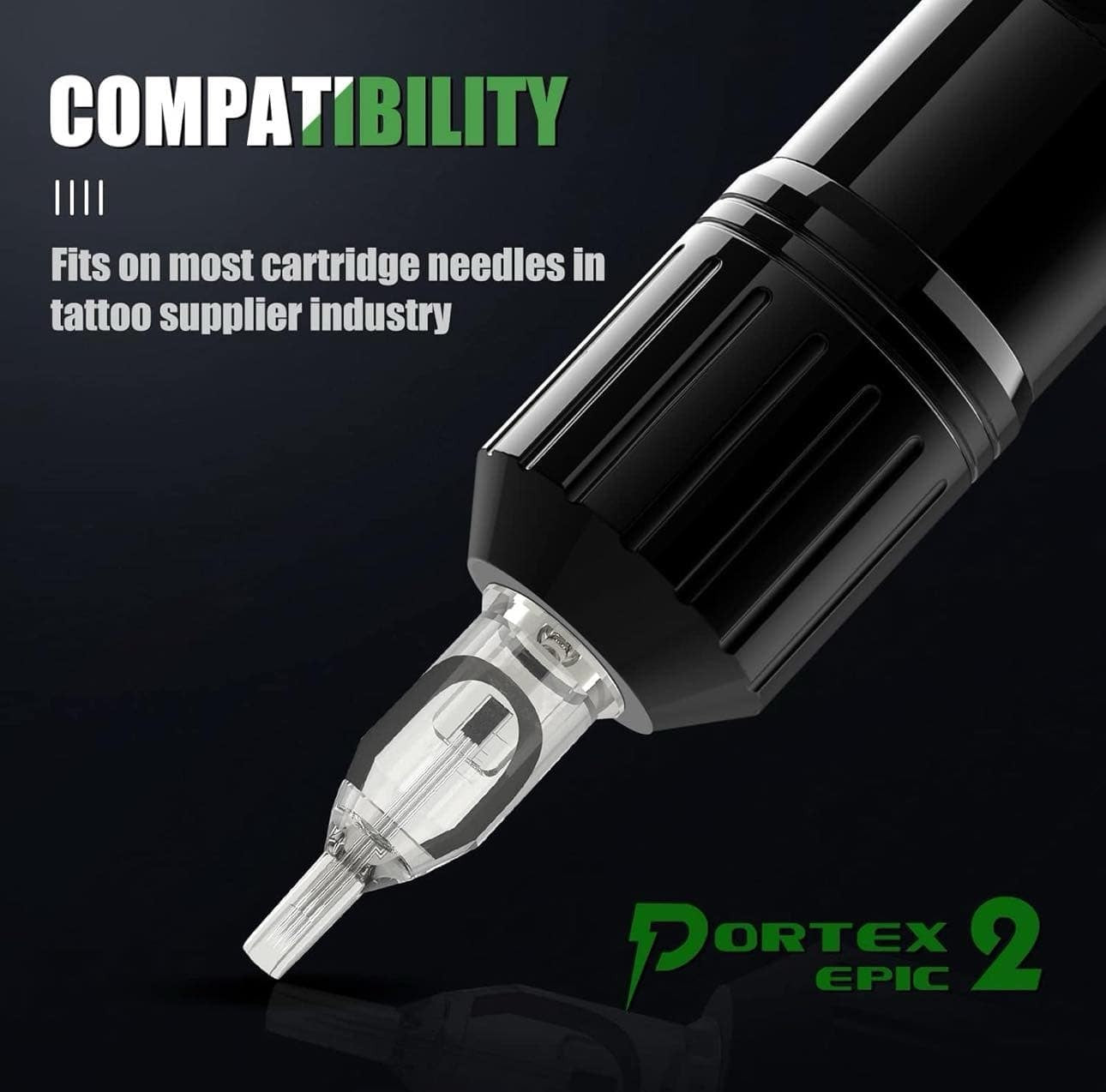 Dortex Wireless Tattoo Pen Machine 5000mAh Rotary Tattoo Gun Kit with Needle Car