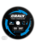 255mm 100T Ultra Fine Wood Cutting Circular Saw Blade with Black Ice™ Coating