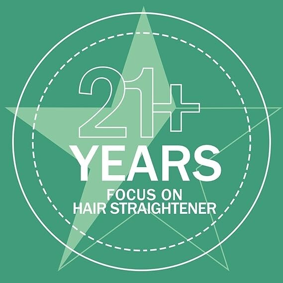 K&K 1-Inch Hair Straightener Flat Iron Green Ceramic Tourmaline 50-230°C